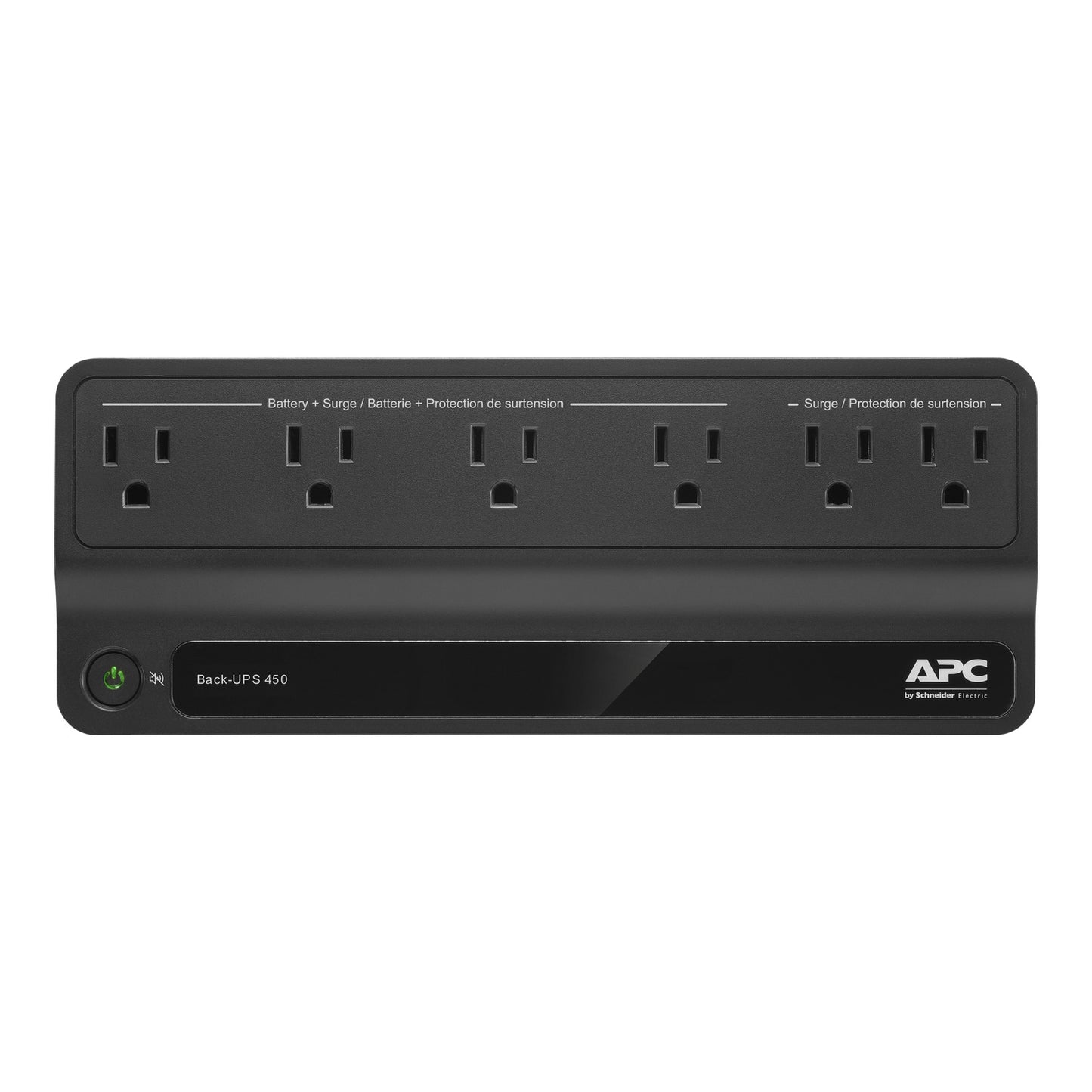 APC Back-UPS 450VA, 120V, 6 NEMA outlets (2 surge)
