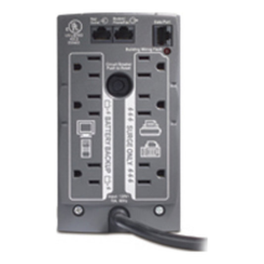 APC Back-UPS, 500VA, Tower, 120V, 6 NEMA 5-15R Outlets , User Replaceable Battery