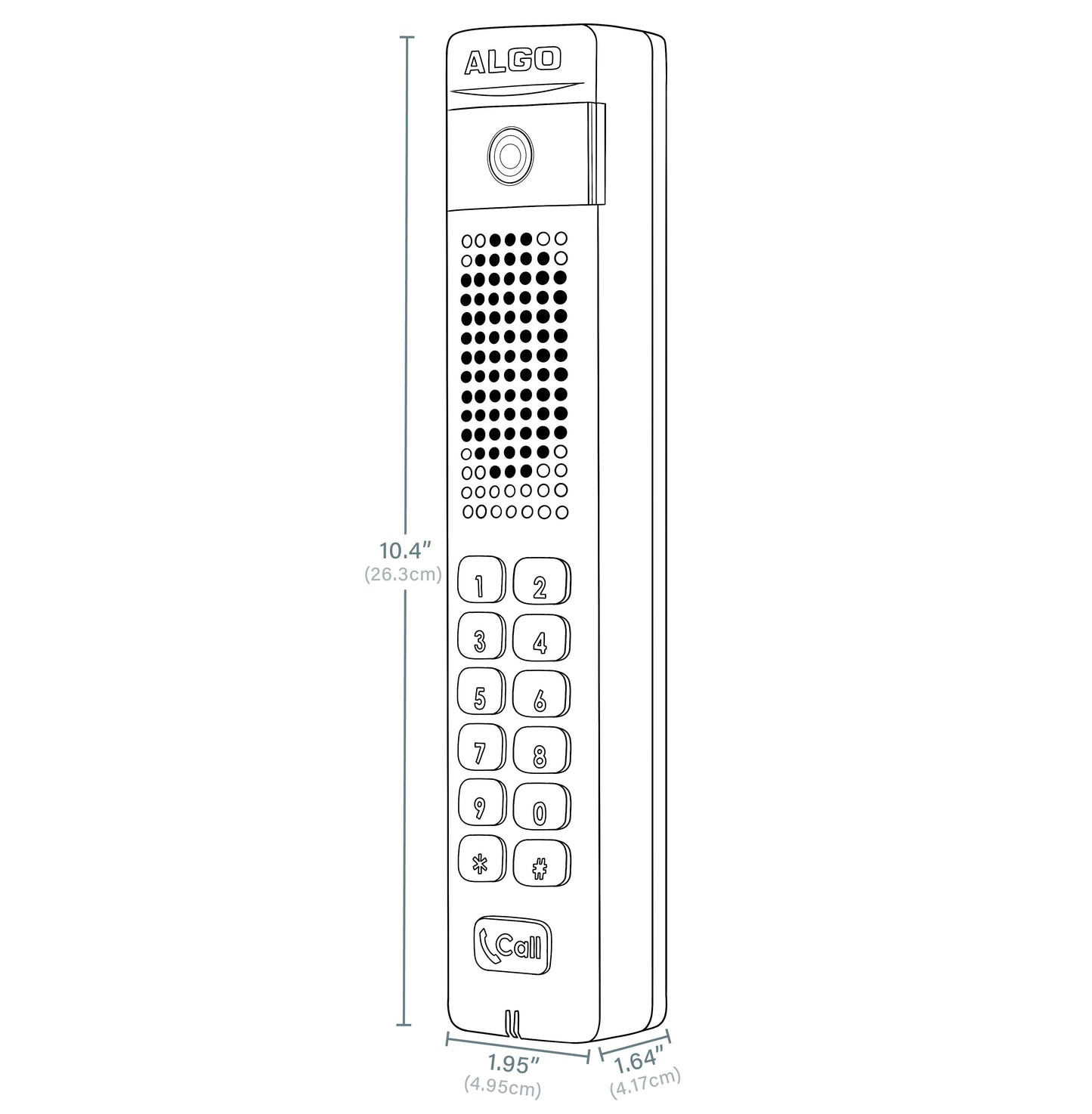 IP Video Mullion Intercom with Wide Field of View Camera – PoE