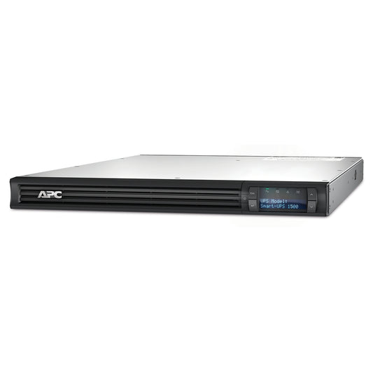 APC Smart-UPS, Line Interactive, 1500VA, Rackmount 1U, 120V, 4x NEMA 5-15R outlets, SmartConnect Port+SmartSlot, AVR, LCD
