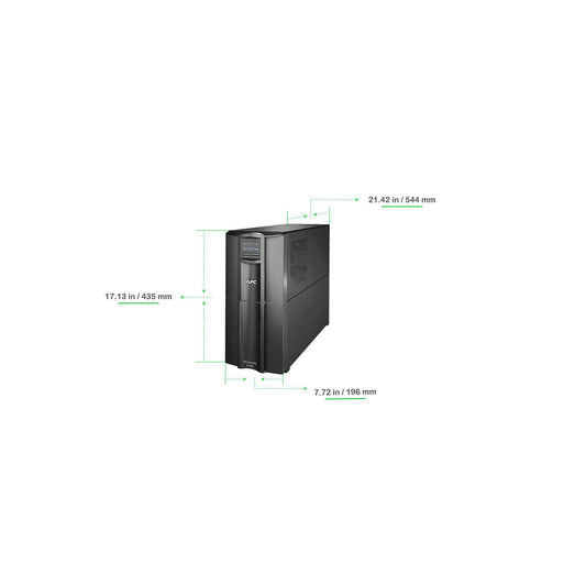 APC Smart-UPS, Line Interactive, 2200VA, Tower, 120V, 8x NEMA 5-15R+2x NEMA 5-20R outlets, SmartConnect Port+SmartSlot, AVR, LCD