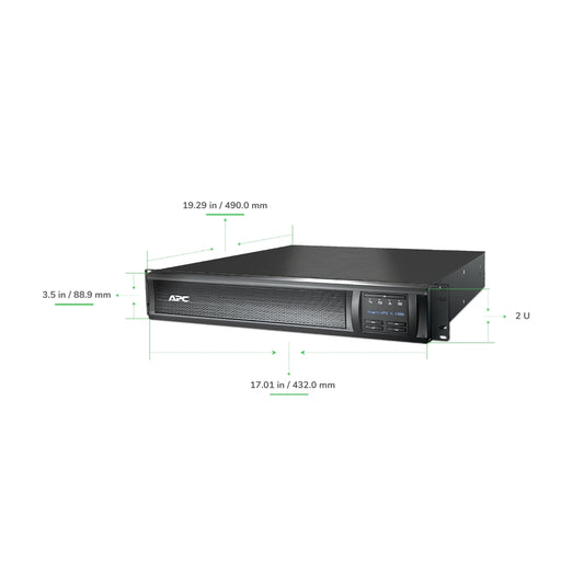 APC Smart-UPS X, Line Interactive, 1500VA, Rack/tower convertible 2U, 120V, 8x 5-15R NEMA, SmartConnect port, Extended runtime