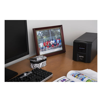 APC Smart-UPS, Line Interactive, 750VA, Tower, 120V, 6x NEMA 5-15R outlets, SmartConnect Port+SmartSlot, AVR, LCD