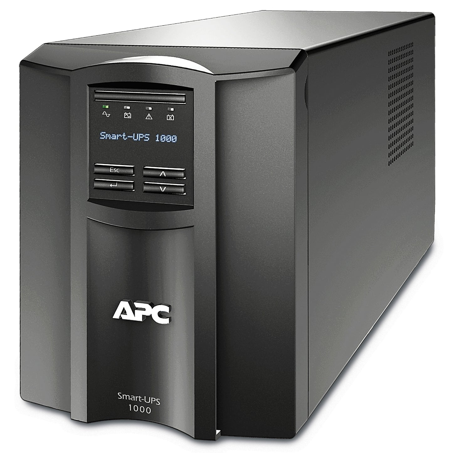 APC Smart-UPS, Line Interactive, 1000VA, Tower, 120V, 8x NEMA 5-15R outlets, SmartConnect Port+SmartSlot, AVR, LCD