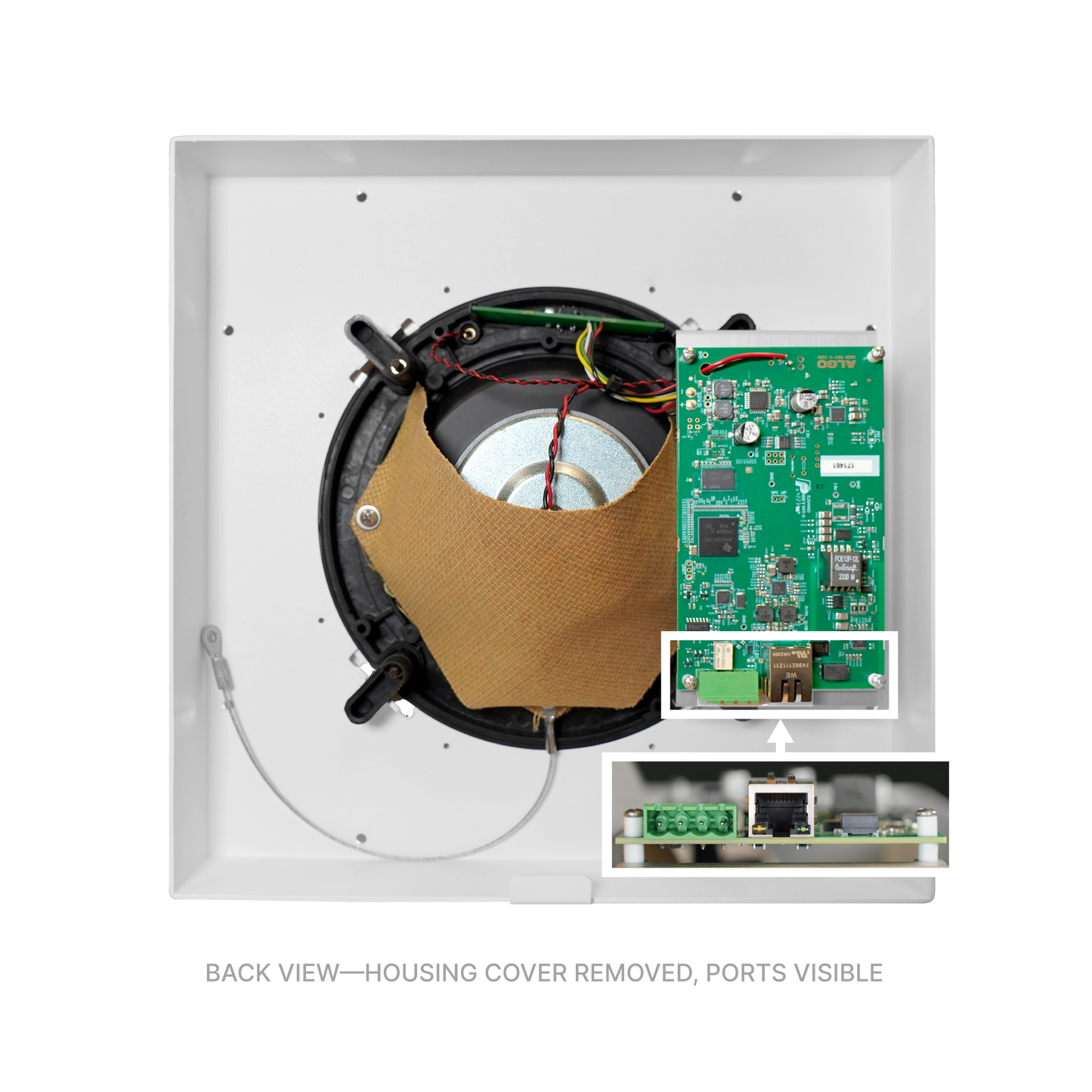 Wideband IP Ceiling Speaker for Voice Paging, Emergency Alerting & Playing Music - PoE