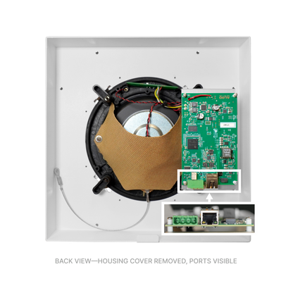 Wideband IP Ceiling Speaker for Voice Paging, Emergency Alerting & Playing Music - PoE