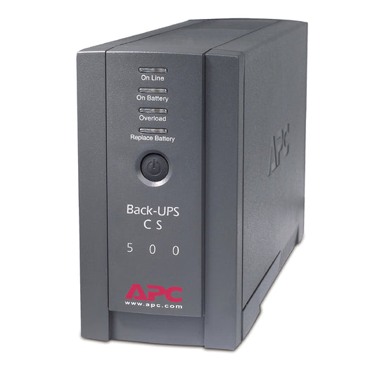 APC Back-UPS, 500VA, Tower, 120V, 6 NEMA 5-15R Outlets , User Replaceable Battery