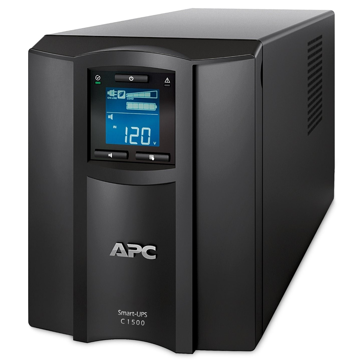 APC Smart-UPS C, Line Interactive, 1440VA, Tower, 120V, 8x NEMA 5-15R outlets, SmartConnect port, USB and Serial communication, AVR, Graphic LCD