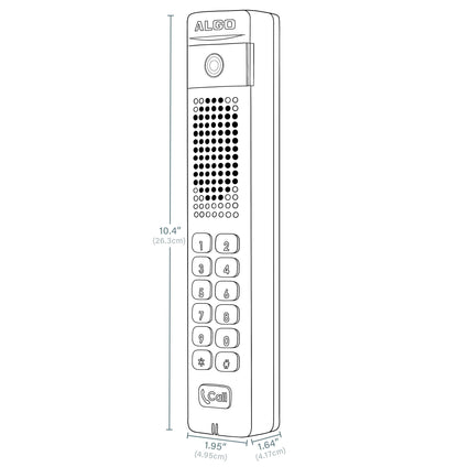 IP Video Mullion Intercom with Wide Field of View Camera – PoE