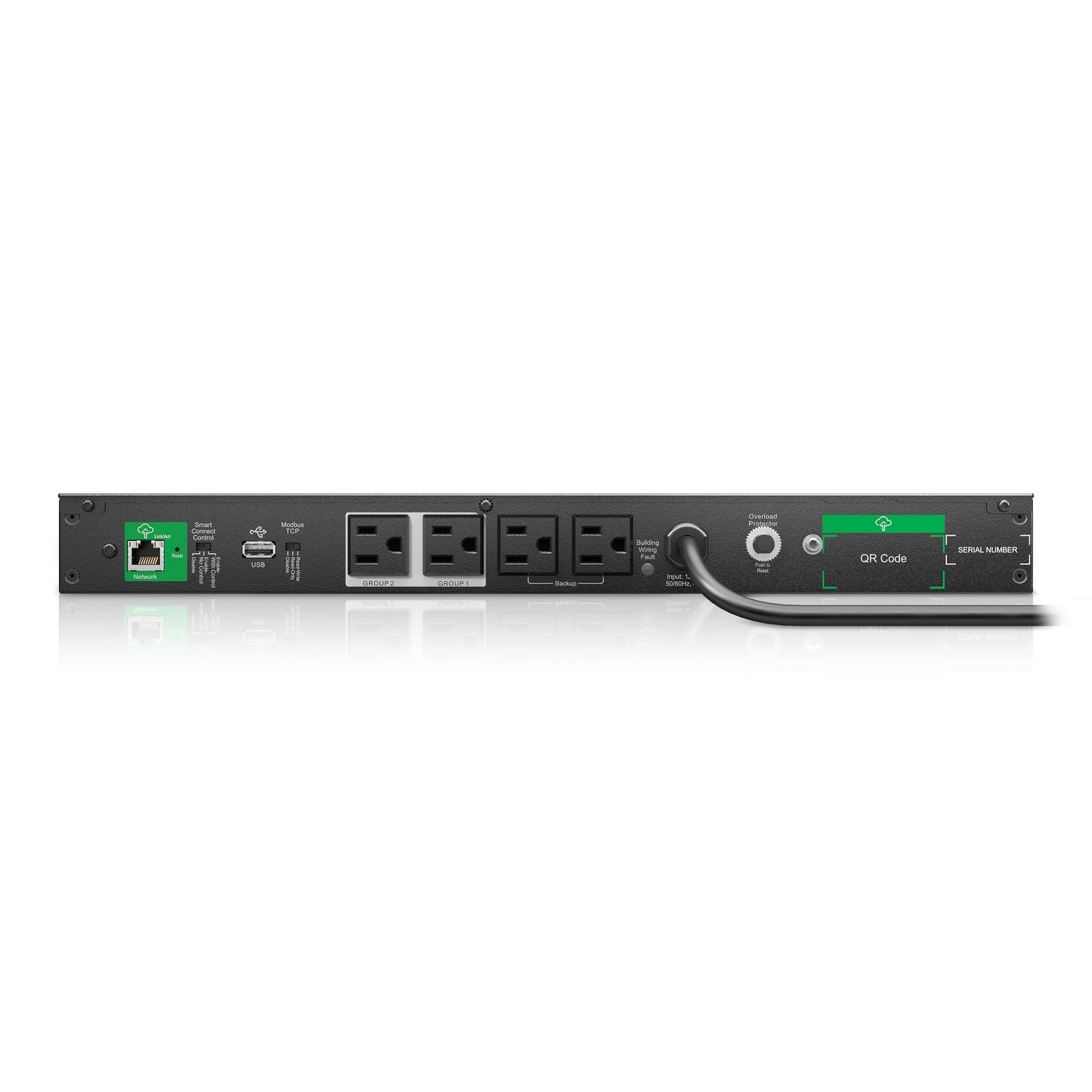 APC Smart-UPS, Line Interactive, 500VA, Lithium-ion, Rackmount 1U, 120V, 4x NEMA 5-15R outlets, SmartConnect Port, Short Depth