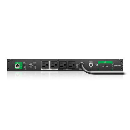 APC Smart-UPS, Line Interactive, 500VA, Lithium-ion, Rackmount 1U, 120V, 4x NEMA 5-15R outlets, SmartConnect Port, Short Depth