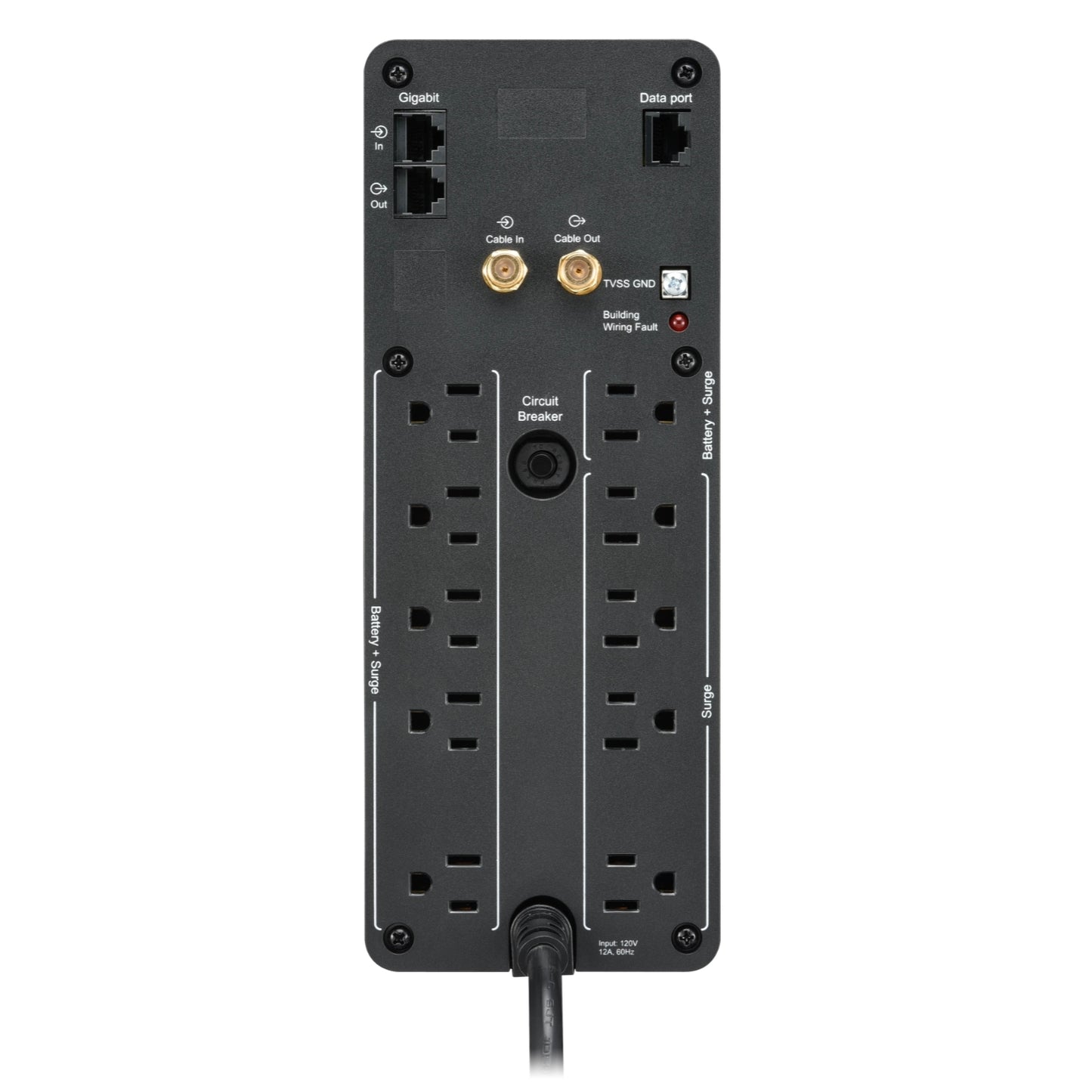 APC Back-UPS Pro, 1500VA, Tower, 120V, 10 NEMA 5-15R outlets, LCD, 1 USB Type C + 1 USB Type A ports