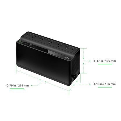 APC Back-UPS 425VA, 120V, 6 NEMA outlets (2 surge), Battery not user replaceable Best Value