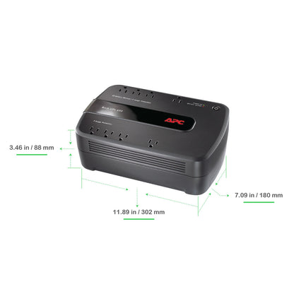APC Back-UPS 650VA, 120V, 8 NEMA outlets (4 surge) Featured