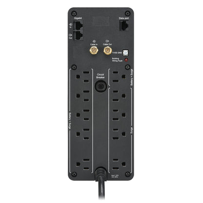 APC Back-UPS Pro BN 1100VA, 120V, AVR, LCD, 2 USB charging ports, 10 NEMA outlets (4 surge)