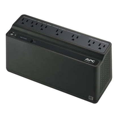 APC Back UPS, 650VA/360W, Floor/Wall Mount 120V, 7x NEMA 5-15R outlets, USB Type A Port, User Replaceable Battery