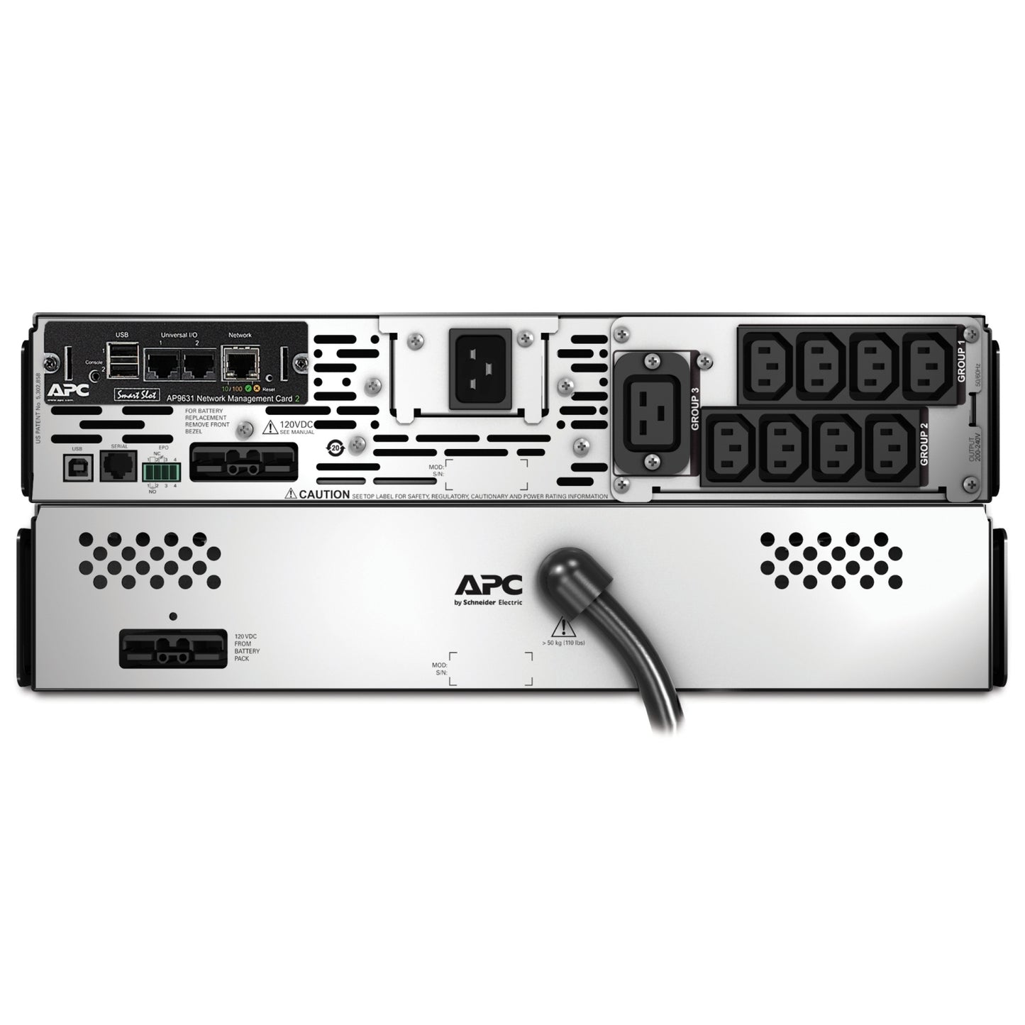 APC Smart-UPS X, Line Interactive, 3kVA, Rack/tower convertible 2U, 208V-230V, 8x C13+1x C19 IEC, Network card, Extended runtime