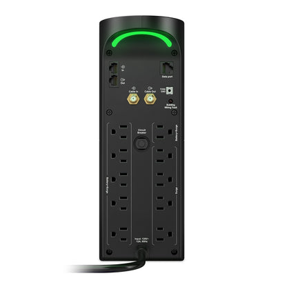 APC Back-UPS Pro for Gaming, 1500VA/900W, Tower, 120V, 10x NEMA 5-15R outlets, RGB Lights, Pure Sine Wave, Midnight (Black)
