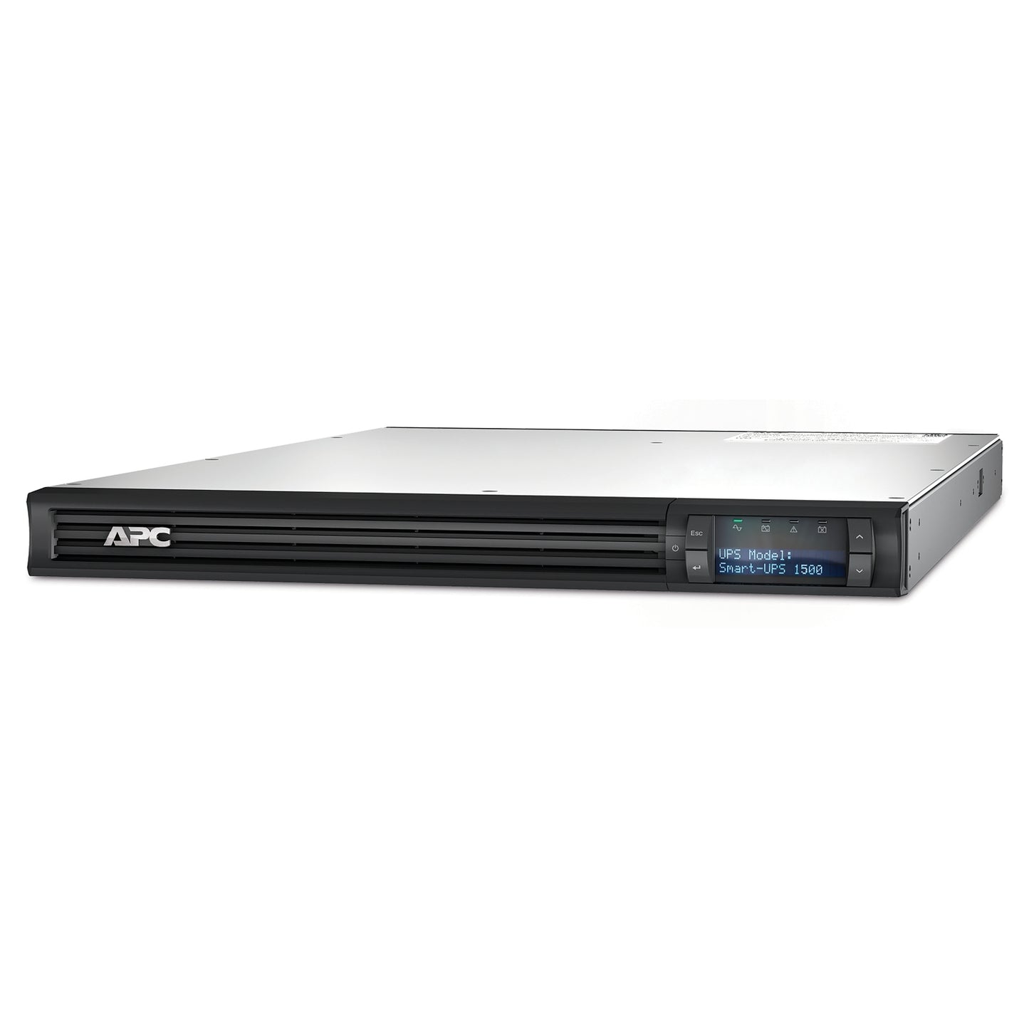 APC Smart-UPS, Line Interactive, 1500VA, Rackmount 1U, 120V, 4x NEMA 5-15R outlets, SmartConnect Port+SmartSlot, AVR, LCD