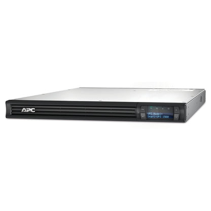 APC Smart-UPS, Line Interactive, 1500VA, Rackmount 1U, 120V, 4x NEMA 5-15R outlets, SmartConnect Port+SmartSlot, AVR, LCD