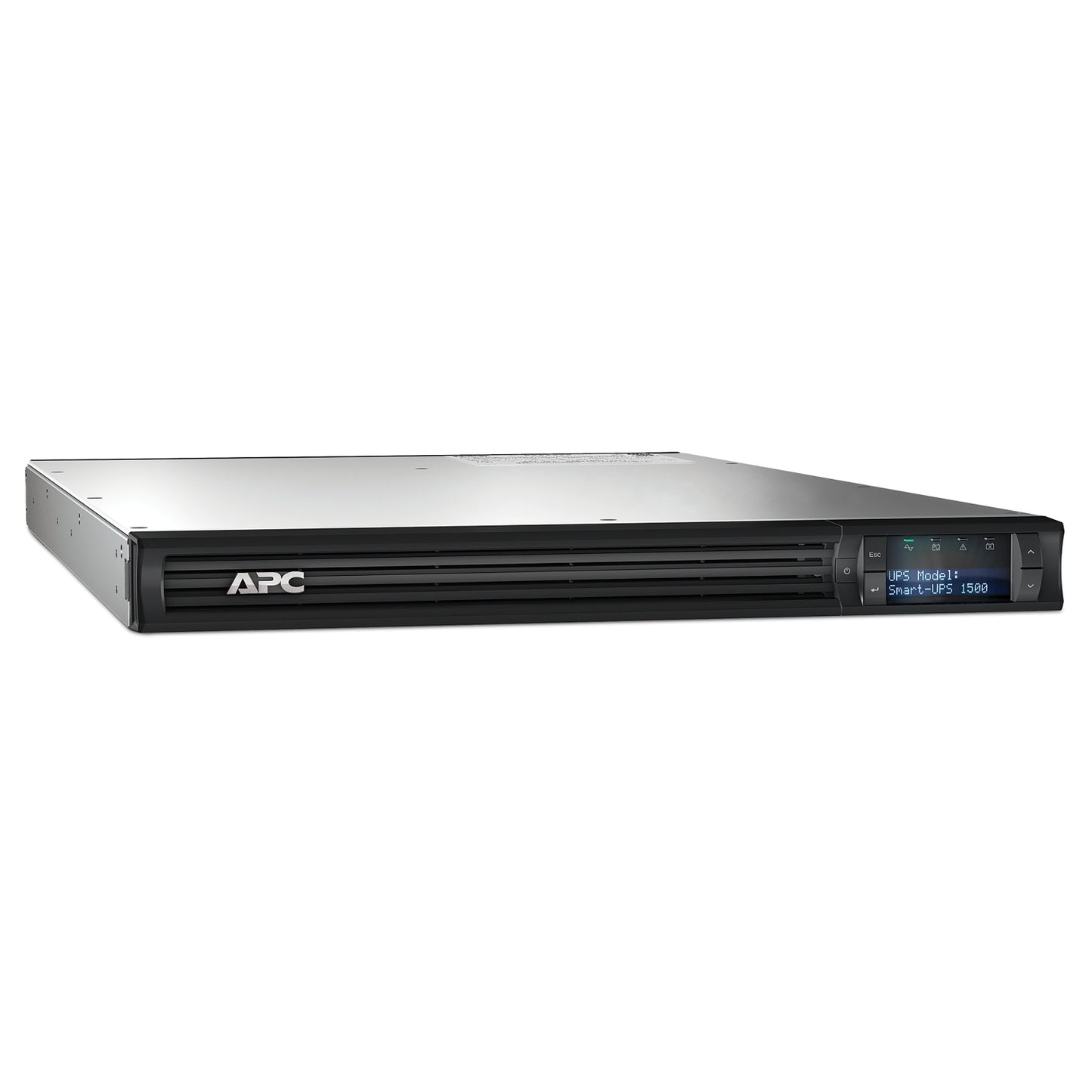 APC Smart-UPS, Line Interactive, 1500VA, Rackmount 1U, 120V, 4x NEMA 5-15R outlets, SmartConnect Port+SmartSlot, AVR, LCD