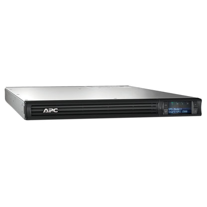 APC Smart-UPS, Line Interactive, 1500VA, Rackmount 1U, 120V, 4x NEMA 5-15R outlets, SmartConnect Port+SmartSlot, AVR, LCD