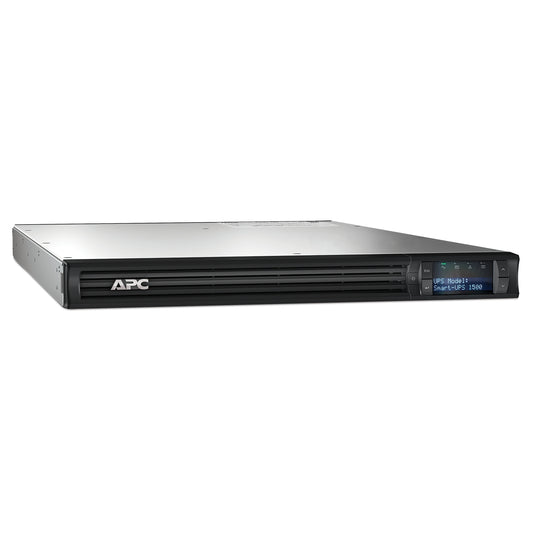APC Smart-UPS, Line Interactive, 1500VA, Rackmount 1U, 120V, 4x NEMA 5-15R outlets, SmartConnect Port+SmartSlot, AVR, LCD