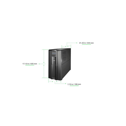 APC Smart-UPS, Line Interactive, 2200VA, Tower, 120V, 8x NEMA 5-15R+2x NEMA 5-20R outlets, SmartConnect Port+SmartSlot, AVR, LCD