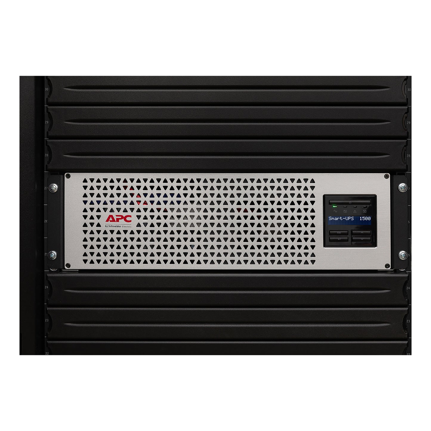 APC Smart-UPS, Line Interactive, 1500VA, Lithium-ion, Rackmount 3U, 120V, 6x NEMA 5-15R outlets, SmartConnect Port+Network Card, Short Depth, AVR, LCD