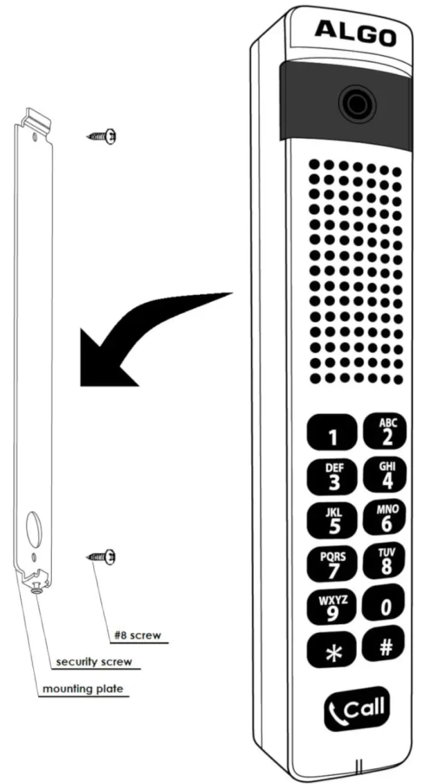 IP Video Mullion Intercom with Wide Field of View Camera – PoE
