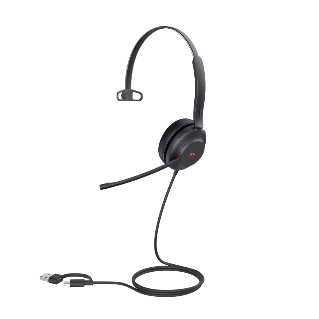 Yealink UH37 Mono USB Wired Headset for Microsoft Teams