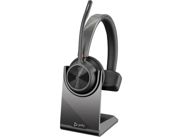 Poly Voyager 4310 UC Single Speaker Wireless Bluetooth Headset with Stand