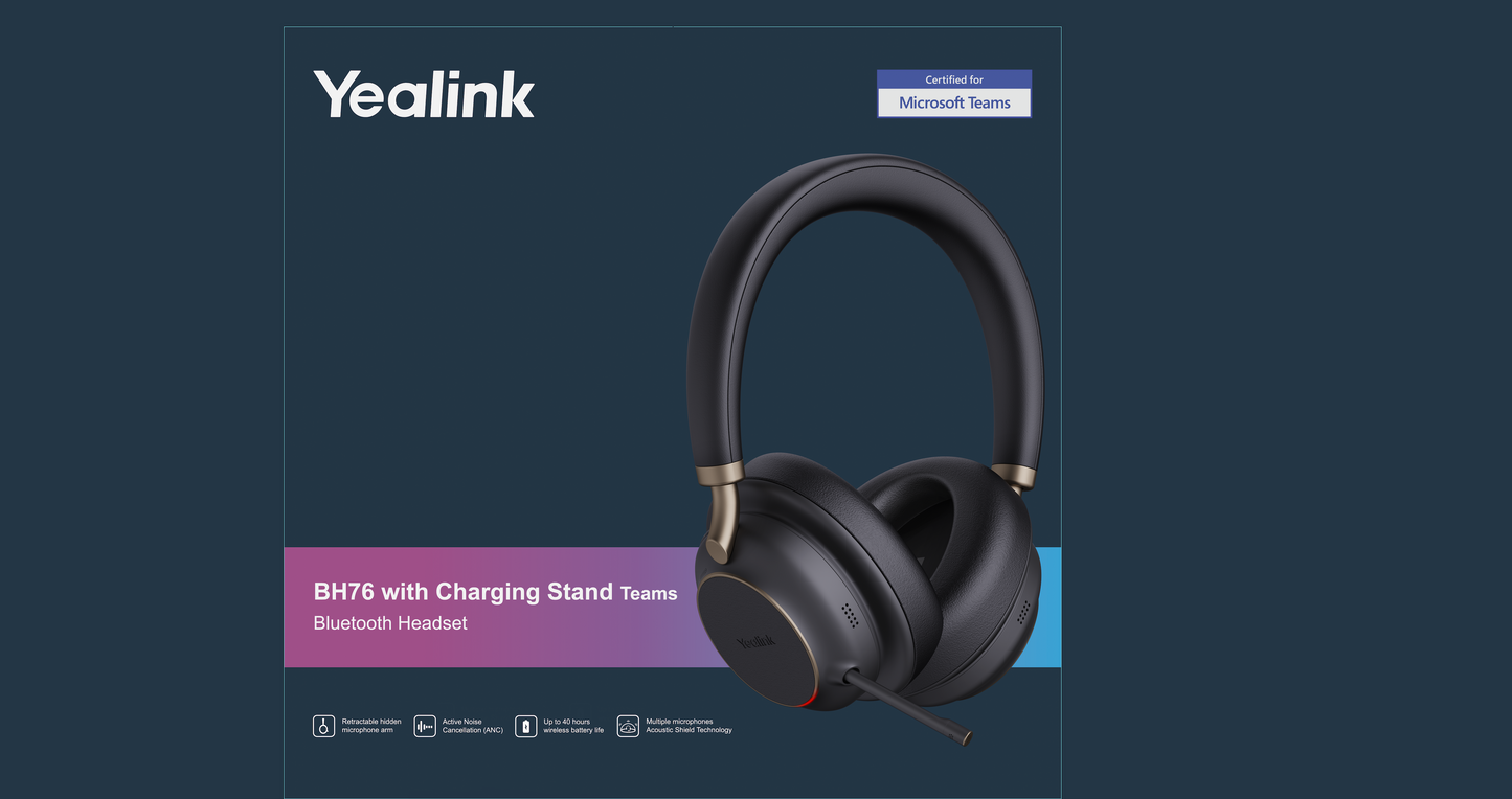 BH76 Plus with Charging Stand UC Black USB-C/A